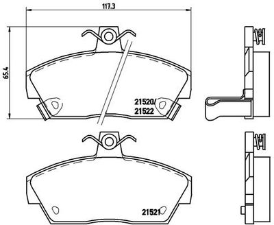 BREMBO P 28 019 / Kit pastiglie freno, Freno a disco PRIME LINE