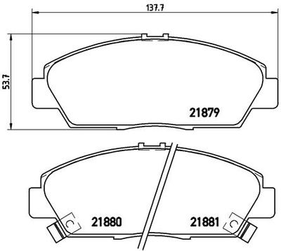 Pastiglie freno anteriore Honda accord IV aerodeck (cb)