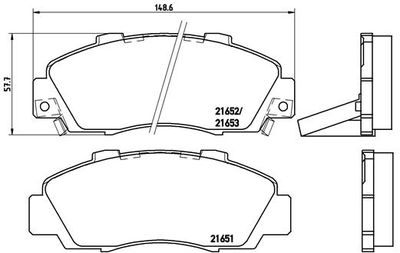 Pastiglie freno anteriore acura cl Coupé 10/96-09/03 / a