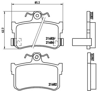 Pastiglie freno posteriore MG MG tf 03/02-12/09 / MG mgf