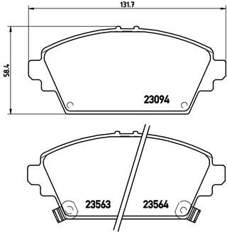 Pastiglie freno anteriore Honda accord VI (ck, cg, ch, c