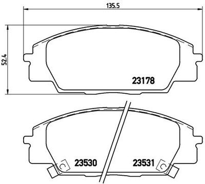 Pastiglie freno anteriore acura rsx Coupé (dc_) 10/01->