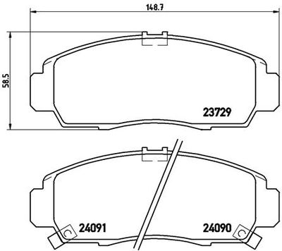 Pastiglie freno anteriore acura rl 10/95-09/04 / acura t