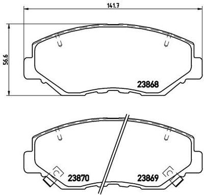 Pastiglie freno anteriore acura ilx saloon 09/12-> / hon