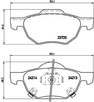 Pastiglie freno anteriore Honda accord VII (cl, cn) 01/0