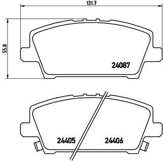 Pastiglie freno anteriore Honda civic VIII hatchback (fn