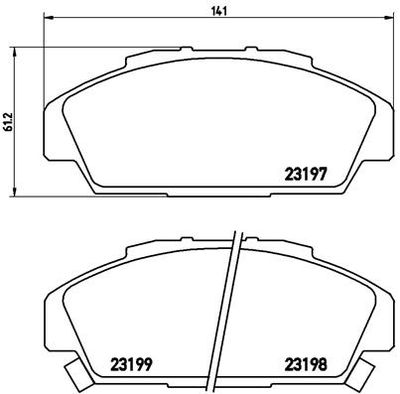 BREMBO P 28 041 / Kit pastiglie freno, Freno a disco PRIME LINE