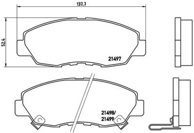 Pastiglie freno anteriore Honda (gac) accord VI (cf_, cg