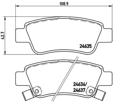 Pastiglie freno posteriore Honda cr-v III (re_) 06/06-> /
