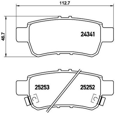 Pastiglie freno posteriore Honda crossroad (rt_) 02/07-08