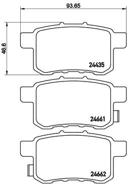 Pastiglie freno posteriore acura tsx (cu_) 01/09-> / BYD