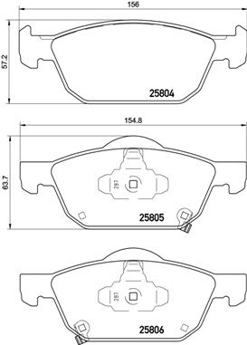 Pastiglie freno anteriore Honda civic IX (fk) 02/12-> /