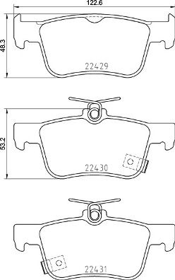 Pastiglie freno posteriore acura (gac) rdx 11/18-> / hond