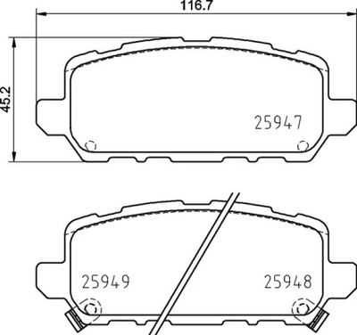 Pastiglie freno posteriore Honda (dongfeng) spirior (cu_)