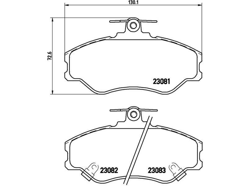 Pastiglie freno anteriore Hyundai grace bus 07/93-10/04