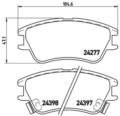 Pastiglie freno anteriore Dodge atos 08/00-12/12 / hyund