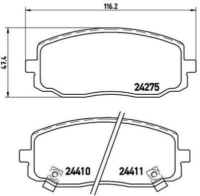 Pastiglie freno anteriore Dodge I 10 01/07-> / Hyundai I