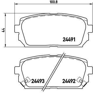 Pastiglie freno posteriore Kia carens III mpv (un) 05/06-