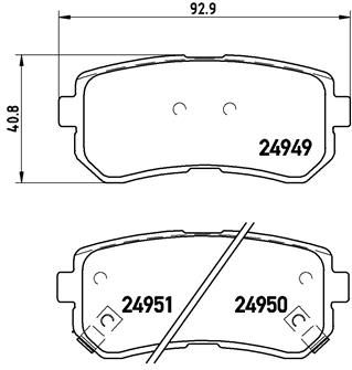Pastiglie freno posteriore Hyundai i20 (pb, pbt) 08/08->