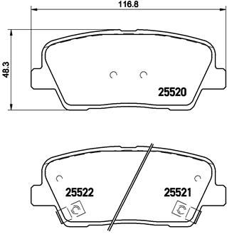 Pastiglie freno posteriore Hyundai equus / centennial 03/