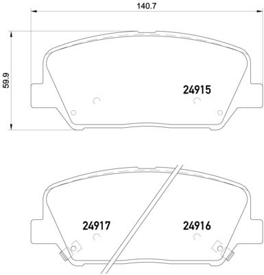 Pastiglie freno anteriore Hyundai genesis Coupé 01/08->