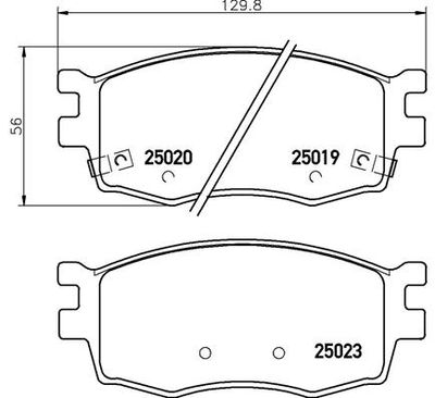 Pastiglie freno anteriore Hyundai i20 (pb, pbt) 08/08->