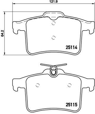 Pastiglie freno posteriore Jaguar xf (X250) 03/08-04/15 /