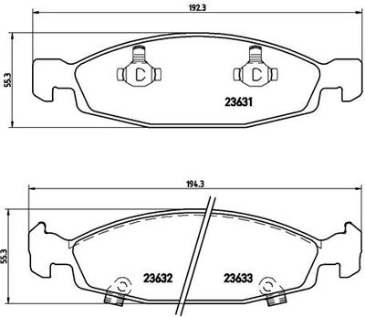 Pastiglie freno anteriore Jeep cherokee (xj) 09/83-09/01