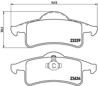 Pastiglie freno posteriore Jeep (bjc) grand cherokee 02/9