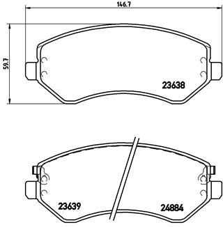 Pastiglie freno anteriore Chrysler voyager IV (rg, rs) 0