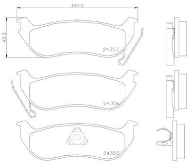 Pastiglie freno posteriore Jeep cherokee (kj) 03/01-01/08