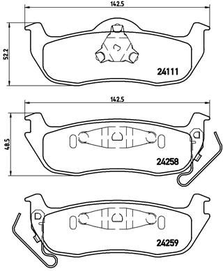 Pastiglie freno posteriore Jeep commander (xk, xh) 09/05-