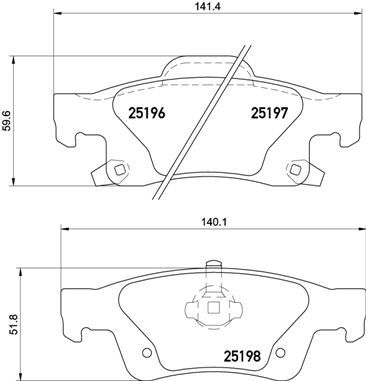 Pastiglie freno posteriore Dodge durango (wd) 12/10-> / j