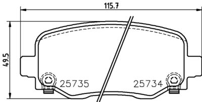 Pastiglie freno posteriore Chrysler 200 saloon 06/14-> /