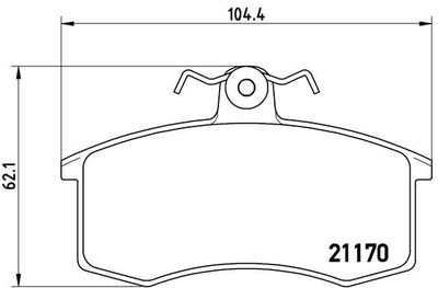 Pastiglie freno anteriore Lada 110 (2110) 01/95-12/12 /