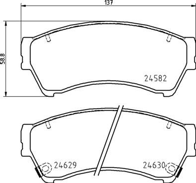 Pastiglie freno anteriore Mazda 6 saloon (gh) 08/07-12/1