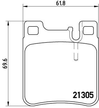 Pastiglie freno posteriore Chrysler crossfire 07/03-12/08