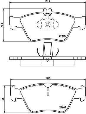 Pastiglie freno anteriore Mercedes-Benz c-class (W202) 0