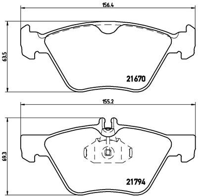 Pastiglie freno anteriore Chrysler crossfire 07/03-12/08