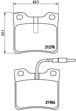 Pastiglie freno posteriore Mercedes-Benz v-class (638/2)