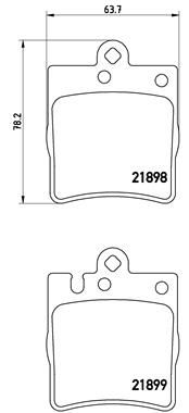 Pastiglie freno posteriore Mercedes-Benz c-class (W203) 0