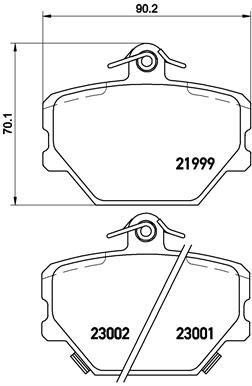 Pastiglie freno anteriore smart Cabrio (450) 03/00-01/04