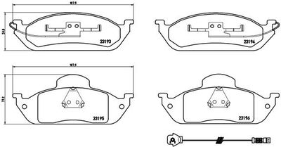Pastiglie freno anteriore Mercedes-Benz m-class (W163) 0