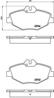 Pastiglie freno anteriore Mercedes-Benz (bbdc) e-class (