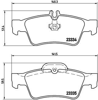 Pastiglie freno posteriore Mercedes-Benz (bbdc) e-class (