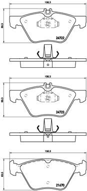 Pastiglie freno anteriore Mercedes-Benz e-class (W211) 0