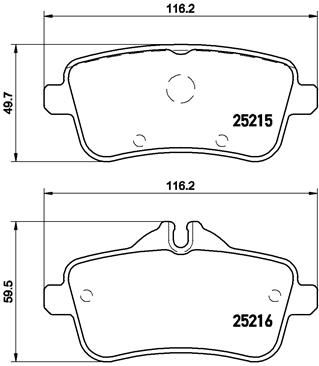 Pastiglie freno posteriore Mercedes-Benz a-class (W176) 0