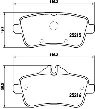 Pastiglie freno posteriore Mercedes-Benz gl-class (X166)