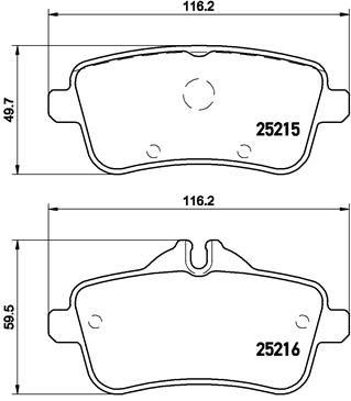 Pastiglie freno posteriore Mercedes-Benz gl-class (X166)