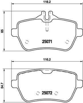 Pastiglie freno posteriore Mercedes-Benz sl (R231) 01/12-